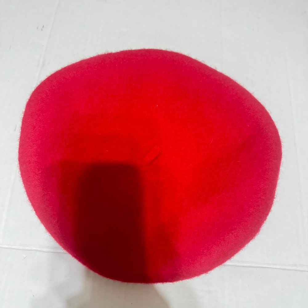 Pins‎ and Needles Red 100% Wool Beret Hat One Size French Style HTB144